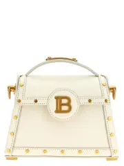 [Balmain] Balmain-B-Buzz Dinasty Small Borse A Mano Bianco-Donna OS Beige