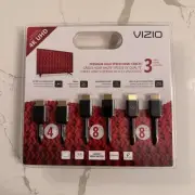 High Speed HDMI Cables Package of 3 cables - 4,8,8 Ft Made for VIZIO