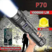 1000000 Lumens Super Bright Led Tactical Flashlight Rechargeable Led Work Light