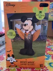 Disney Halloween 5 Ft Vampire Mickey Mouse Airblown Inflatable Rare Find New Box