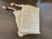 2 Exfoliating Natural Sisal Soap Bags - Eco-Friendly Soap Saver Pouches for Bath