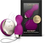 LELO HULA Beads, Twisting, Turning and Vibrating Pleasure Beads (Kegel Balls for Women) Vibrator Egg Ben Wa Balls Bullet Vibration Egg Wireless Remote Control Vibrator, Deep Rose