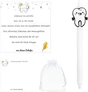 GADITIEK Tooth Fairy Gifts for Girls and Boys - Happy Tooth Fairy Gift Set with Pen and Notepad for the Tooth (White)