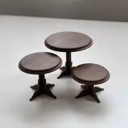 3PC 1/12 Scale Dollhouse Furniture Miniature Vintage Cake Tray Unfinished Bakery