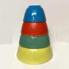 Pyrex Rainbow Primary Colors Nesting Bowl 4 Vintage 1950/70'S (401,402,403,404)