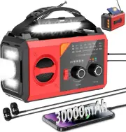 30000Mah Emergency Weather Radio with Wireless Speaker, 111000Mwh NOAA/AM/FM Han