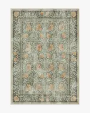 150' x 215' | Machine Washable Runner Rug | Kid & Pet Friendly | Indoor Rug | Pimpernel Jade Flatwoven Rug by Morris & Co. | Ruggable