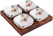 Cuencos Salsa SOJA Snack Bowl Creative Home Ceramic Compartmentalized Plate Snack Plate Set Dim Sum Plate Underglaze Small Plate