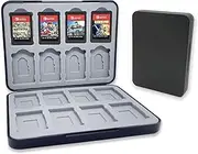 Khptop Playing Card Case for Nintendo Switch & OLED/NS/Lite Switch Game Case Portable with 16 Playing Card Slots and 16 Compartments Storage Box Games Switch for (Black)