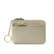 Faux Leather Coin Purse Gray - One Size