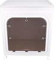 Generic Folding Storage Box, Large Capacity Collapsible Storage Cabinet Stackable Storage Bin with Lid Doors Wheels for Classrooms, Closets, Bedrooms, Bathrooms, Offices