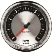 Auto Meter Gauge American Muscle Tachometer 5 in. 0-8K RPM In-Dash Analog Each A