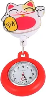 [LIFKOME] Nurse Table for Retractable Nurse Watch Fob Woman Watch Small Women Medical Color Nurses Fob Watch Nurse Fob Watches Hanging Portable Nursing Watch Accessories Pocket Red
