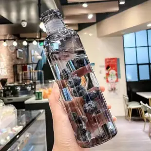 【沐日居家】時間刻度玻璃水瓶 500ML 漸層玻璃杯(水瓶 水杯 玻璃杯 隨身瓶 飲料瓶)