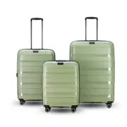 3pc Tosca Comet Suitcase Checked/Carry On Travel Trolley Luggage Set Sage