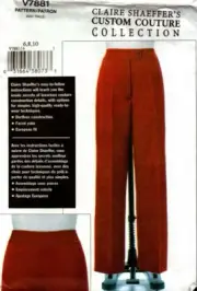 Vogue Sewing Pattern 7881 V7881 Pants Pattern Claire Schaeffer Size 6-8-10 NEW