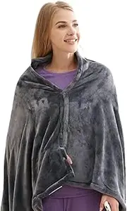 Heated Throw Blanket - Fast Heating Heated Shawl,Heated Blanket Safe Throw Blanket USB Powered Adjustable Heat Settings