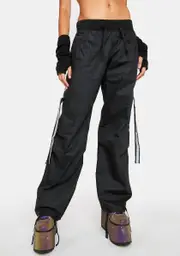 [UFO Contemporary] Black Circle Side Pocket Pants