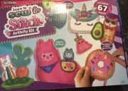 kids Pre Teens learn to sew and stitch activity kit art skills 10 Projects NIB