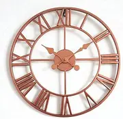 Outdoor Wall Clock, Large Garden Wall Clock Oversized Retro Wall Clock Waterproof Vintage Garden Ornament, Easy to Read