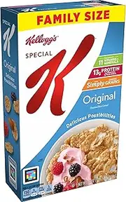Special K Kellogg’s Cold Breakfast Cereal, 11 Vitamins and Minerals, Made with Folic Acid, B Vitamins and Iron, Original (6 Boxes)
