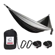 Black Camping Hammock - Portable and Lightweight Hammock with Straps for Tree...