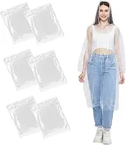 [YANXINKE] 6 Pieces Transparent Rainproof Raincoat, Transparent Rain Cape, Portable Rain Poncho, Transparent Rain Poncho, Rain Poncho, Adult Waterproof Cape, transparent, 15