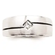 Sterling Silver Diamond Men's Ring