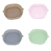 Air Fryer Silicone Pot Air Fryer Basket Liner Non-Stick Reusable Baking Tray - 2x