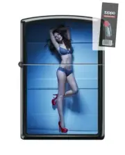Zippo Red Shoe Girl Series IV, #8 Lighter + FLINT PACK