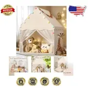Spacious Kids Play Tent with Star Lights & Padded Mat - Perfect Indoor Playhouse