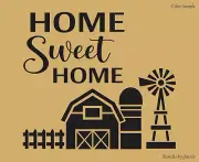 Stencils by Joanie Home Sweet Farmhouse Barn Silo Windmill DIY Art Signs