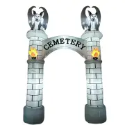 NNEOBA 10FT Halloween Castle Inflatable Archway with LED Lights