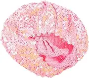 [TINEASUR] Sparkle Hat Women Sequin Berets Hat Sparkle Sequin Beanie Hat Flashy French Beret Pink Beret Painter Hat Rave Costume Shimmer Hat Glitter Cap for Dancing Party Berets Cap