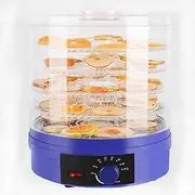Food Dehydrator Machine 5 Drawers, 350W Dehydrator For Herbs, Meat Dehydrator For Jerky, 158°F Temperature Control, For Fruits, Vegetables, Pet Treasts,Blue
