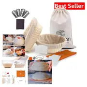 Ultimate Sourdough Baking Supplies Kit: Oval & Round Proofing Baskets Included