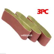 3PC 3" X 21" Belt Red Sanding Papre Grit #60/80/100