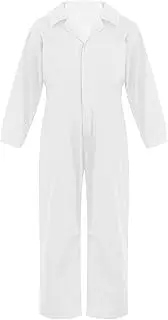 [Sxiwei] Kids Girls Boys Mechanic Suit Cargo Photoshoot Coveralls Flight Suit Jumpsuit