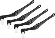 uxcell Coffee Espresso Brush 4 Pack Elbow Coffee Grinder Brush Cleaner Coffee Cleaning Tool White