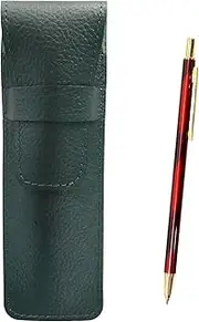 2 Pack Grain Leather Pen Case Moss Green SD Marble Pattern All Metal Notebook Ballpoint Pen Set Red SASMG-SDMB-R-2