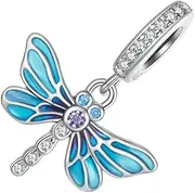 [ULDIGI] Custom Jewelry Charms Dragonfly Pendant Silver Bracelet Charm Necklace Charm Women's Decor