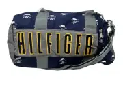 NEW TOMMY HILFIGER Small Crossbones Duffel Bag-Navy/Grey/Yellow