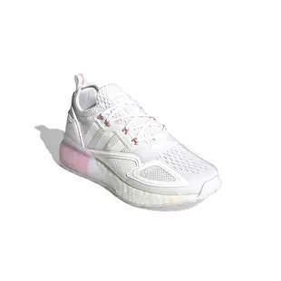 Adidas ZX 2K Boost W 女 白粉 虹光 經典 避震 網布 運動 慢跑鞋 GW0751