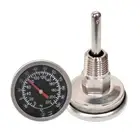 Dial 1/4 NPT Thread Joint Stainless Steel Temperature Meter Gauge