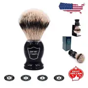 Handcrafted Silvertip Badger Brush with Durable Stand – Perfect for Wet Shaving