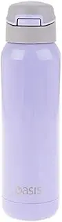 [Oasis] Stainless Steel Double Wall Insulated Sports Bottle W/Straw 500Ml - Lilac