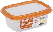 Décor Match-ups Basics Oblong Orange 200ml|Food Storage Pantry Container |Ideal for Meal Prep| BPA Free|Dishwasher, Freezer & Microwave Safe
