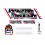 Laguna - 101 - White on chrome decal set - old school bmx