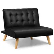 ALFORDSON Sofa Bed Single Seater Black