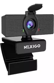 1080P Web Camera, HD Webcam with Microphone, Software Control & Privacy Cover,